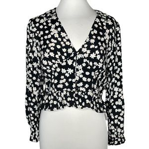 ASOS Gorgeous Floral Cropped Blouse Sz 10